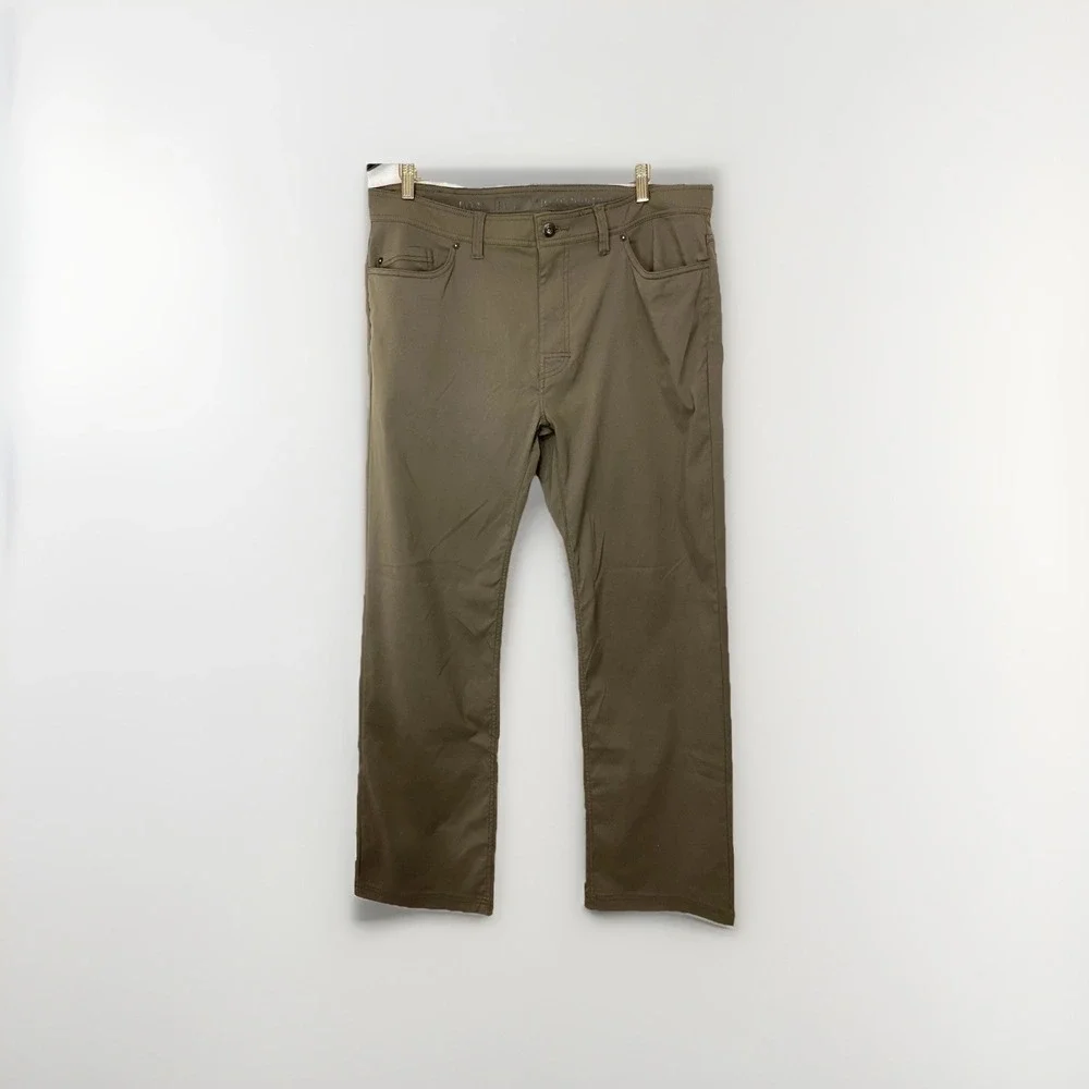 Prana Brion Men's Slim Brown Pants Size 38w32L‎ Outdoor Active Hiking M4BN32312